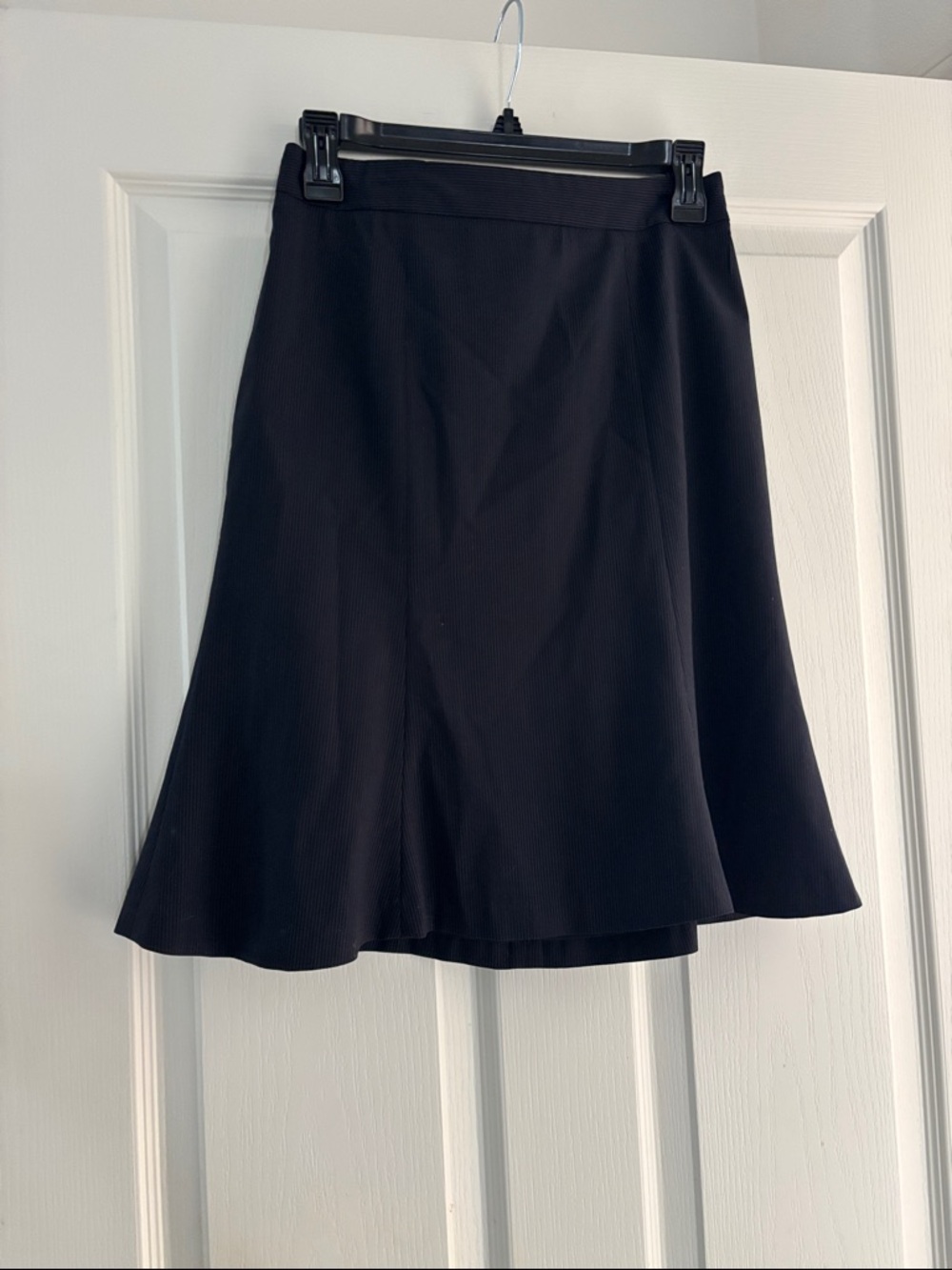 Banana Republic Classic Black Striped Wool A-Line Women's Skirt Sz 0P
